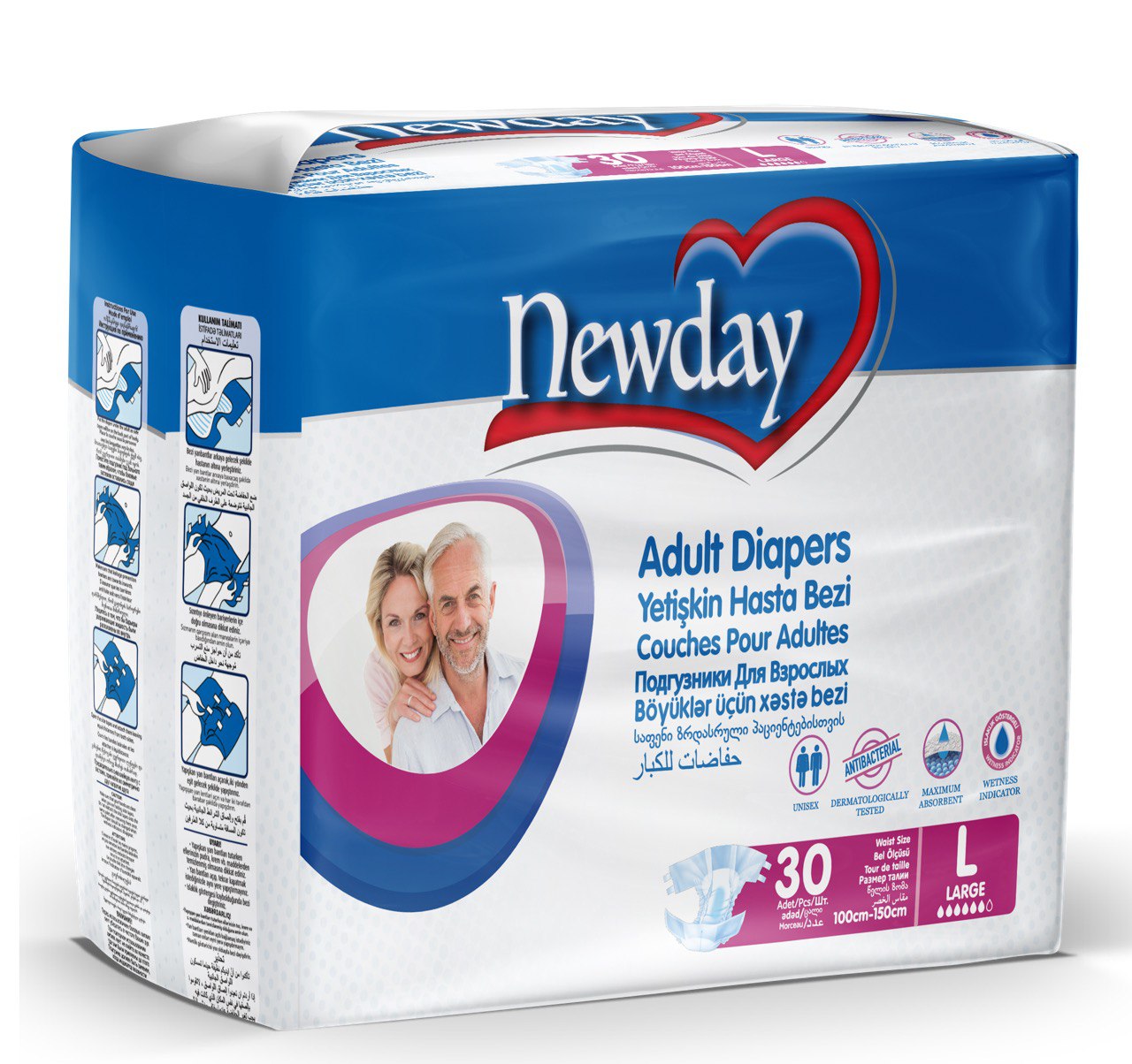 Підгузки для дорослих NEWDAY розмір L